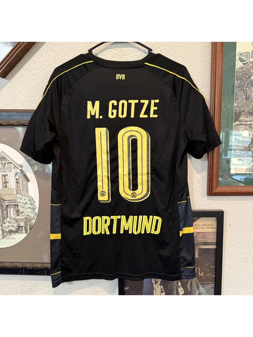 Men’s BVB FC Borussia Dortmund 2016/2017 M. Gotze 10 Puma Soccer Jersey Small